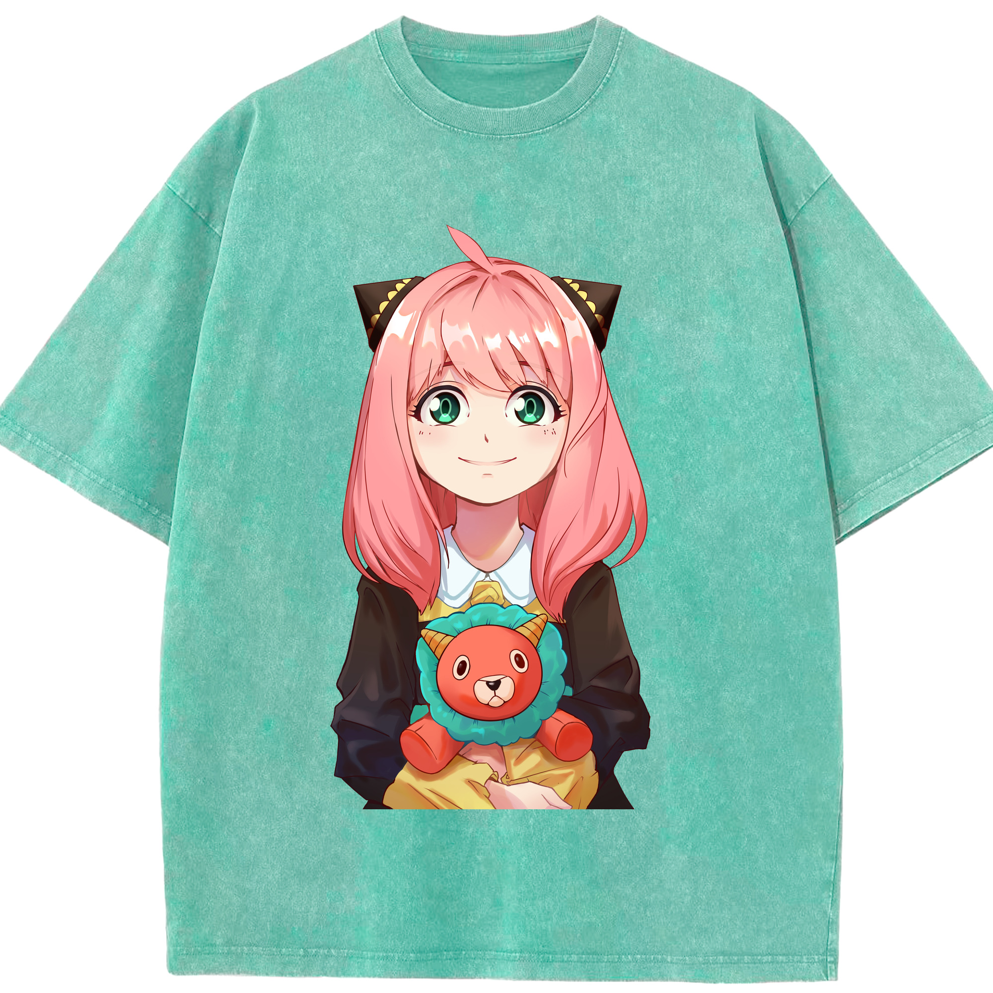 （画像用） SPY×FAMILY间谍家家酒 綿100% ヴィンテージ風 半袖Tシャツ（フロントプリント）